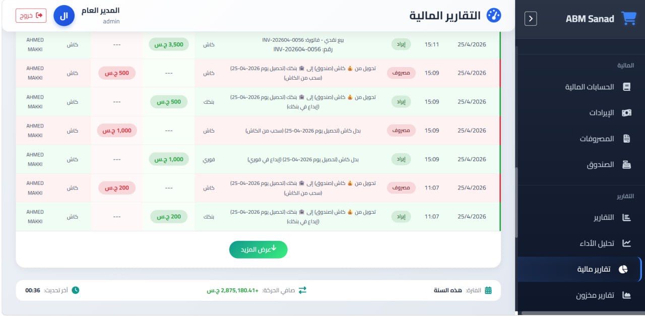 الحركات المالية